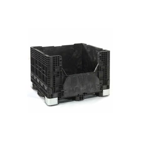 Akro-Mils Buckhorn BH4845342010000 Folding Bulk Shipping Container - 48"L x 45"W x 34"H, 2500 Lb. Cap. Black BH4845342010000